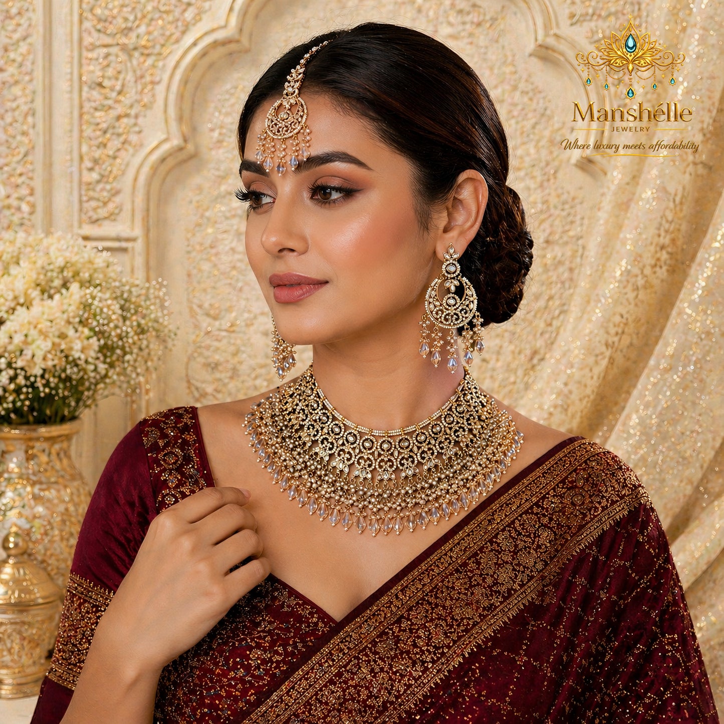 Manshélle Royal Noor Bridal Statement Jewelry Set