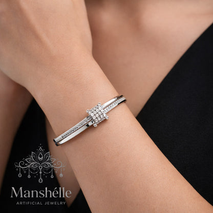 Manshélle - Celeste Crystal Harmony Bangle & Ring Set