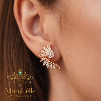 Manshélle - Celestial Wing Crystal Earrings