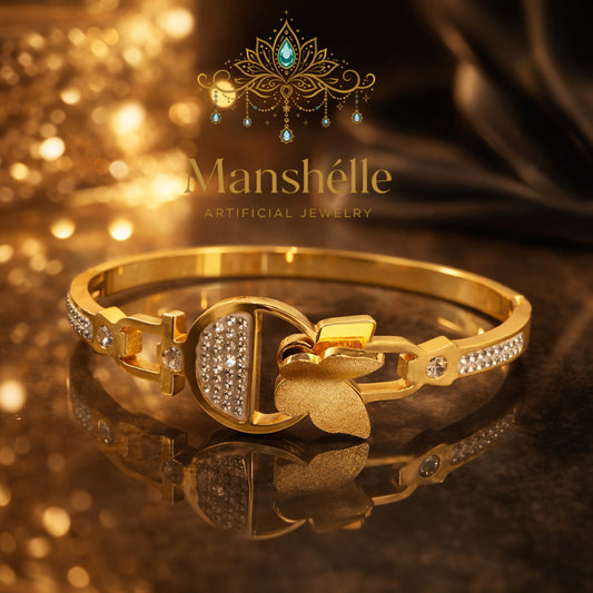 Manshélle - Aurora Luxe Crystal Charm Bangle