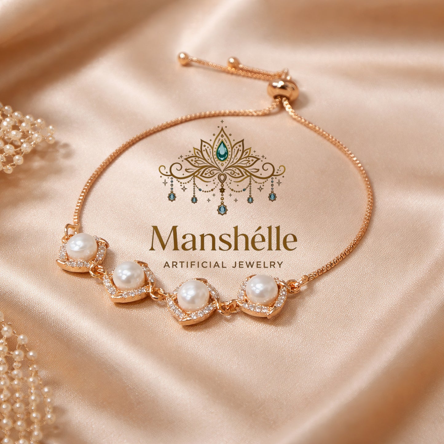 Manshélle - Pearl Radiance Adjustable Bracelet