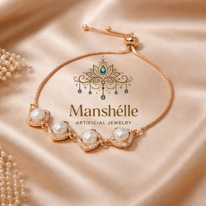 Manshélle - Pearl Radiance Adjustable Bracelet