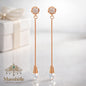 Manshélle - Aurora Crystal Drop Chain Earrings