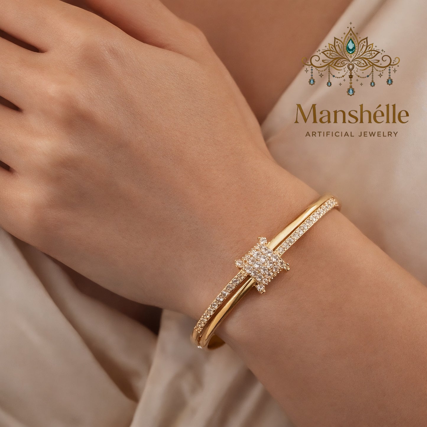 Manshélle - Royal Sparkle Bangle & Ring Set