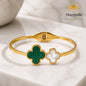 Manshélle Emerald Duo Clover Bangle Bracelet
