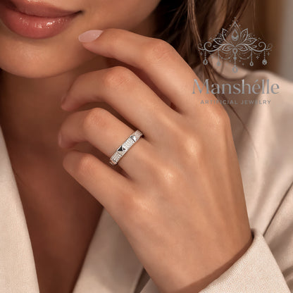 Manshélle - Platinum Edge Bangle & Ring Set