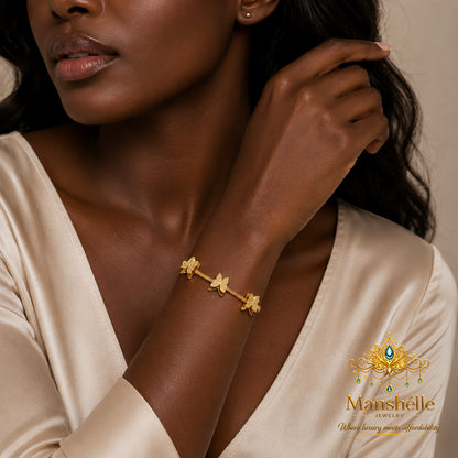 Manshélle Golden Flutter Butterfly Charm Bracelet