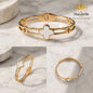 Manshélle Ivory Clover Luxe Bangle Bracelet