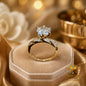 Manshélle Radiant 6-Claw Cubic Zirconia Luxury Gold Engagement Ring