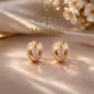 Manshélle - Radiant Twist Crystal Hoop Earrings