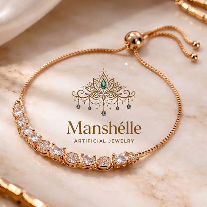 Manshélle - Radiant Harmony Adjustable Crystal Bracelet