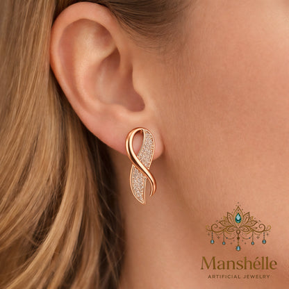 Manshélle - Eternal Grace Crystal Infinity Earrings