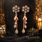 Manshélle - Rosé Blossom Crystal Drop Earrings