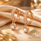 Manshélle - Luna Radiance Crystal Drop Hoop Earrings