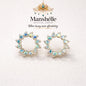 Manshélle - Aurora Halo Crystal Stud Earrings
