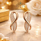 Manshélle - Eternal Grace Crystal Infinity Earrings