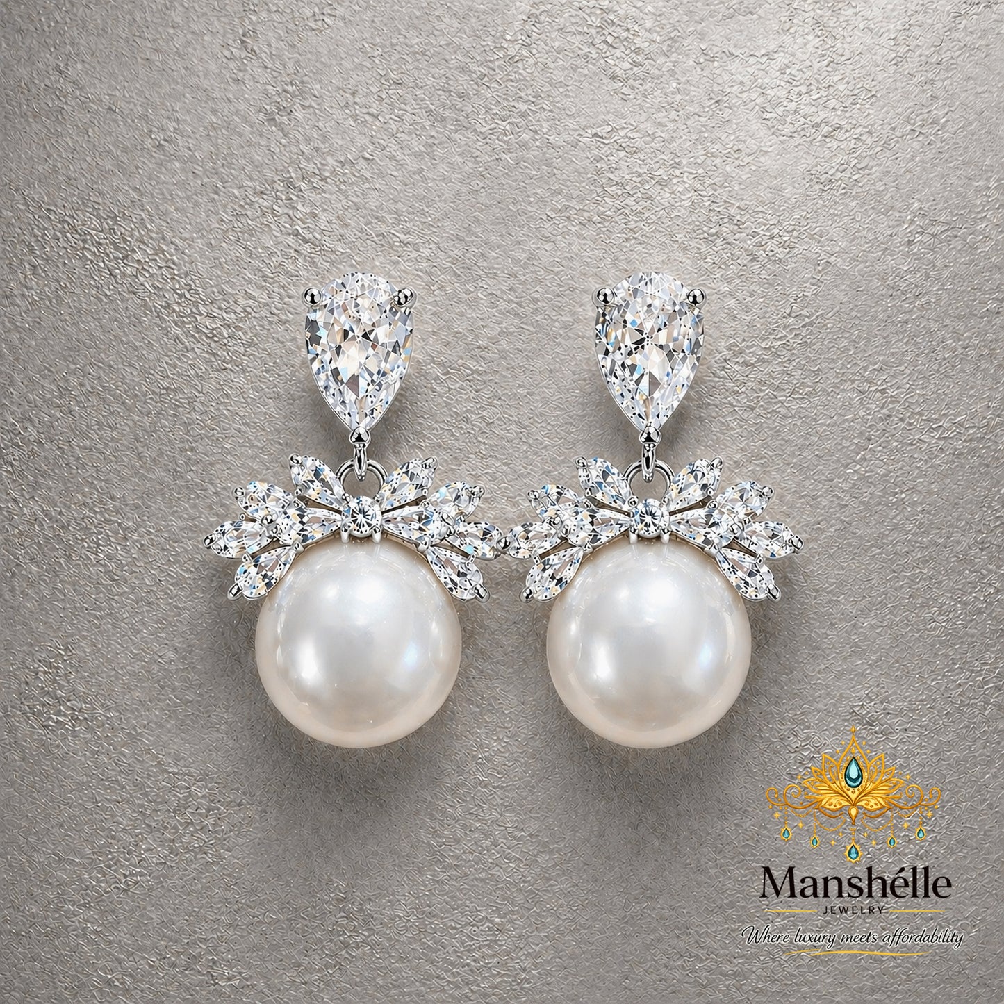 Manshélle Celestia Pearl Drop Earrings