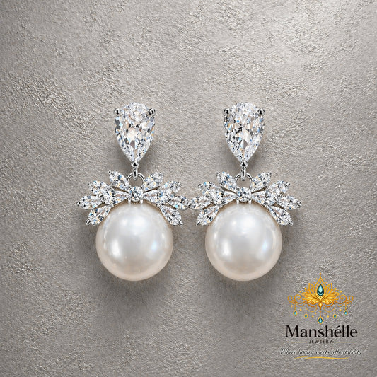 Manshélle Celestia Pearl Drop Earrings
