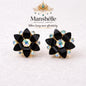 Manshélle - Noir Aurora Bloom Stud Earrings
