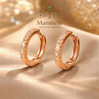 Manshélle - Aurelia Crystal Hoop Earrings