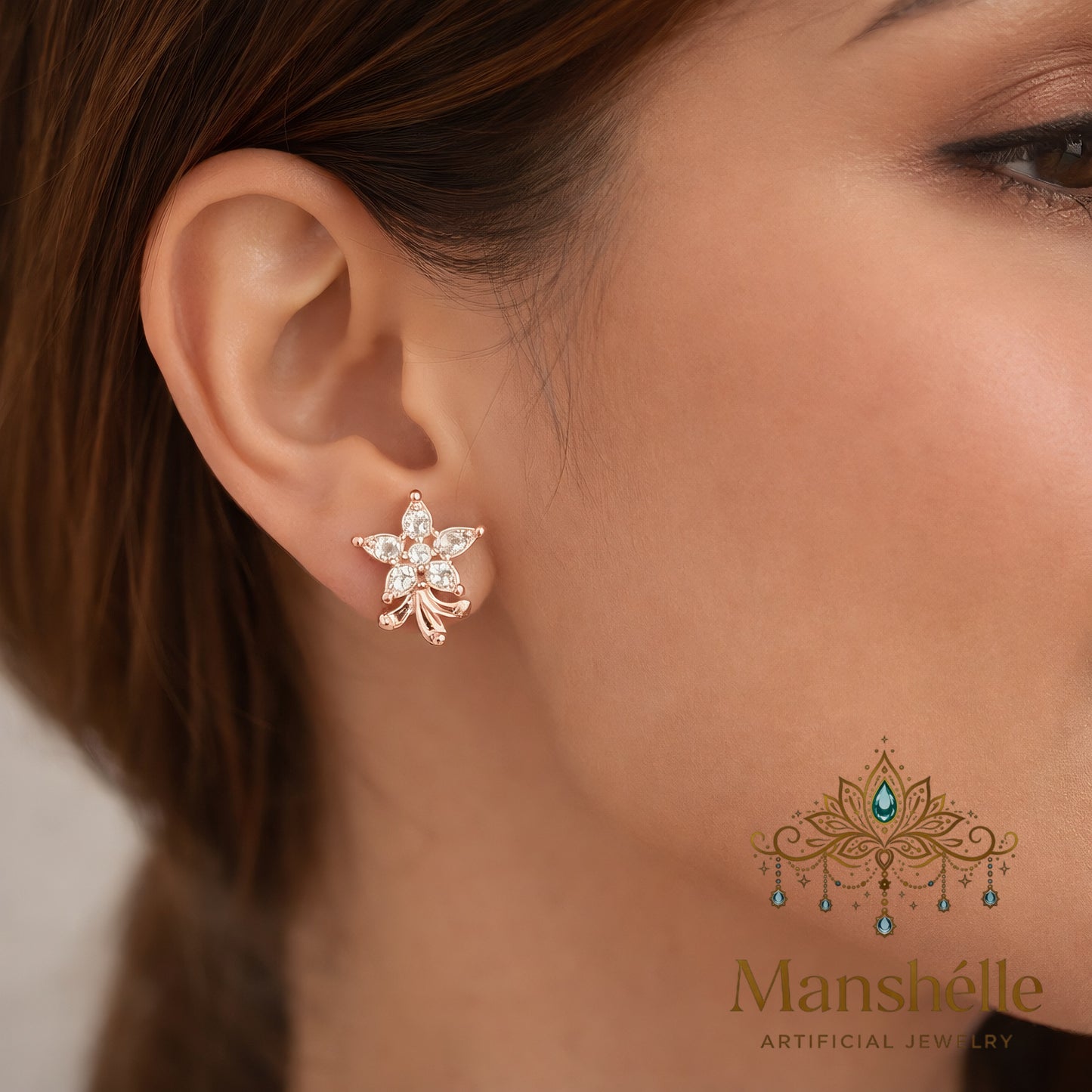Manshélle - Aurora Bloom Crystal Earrings