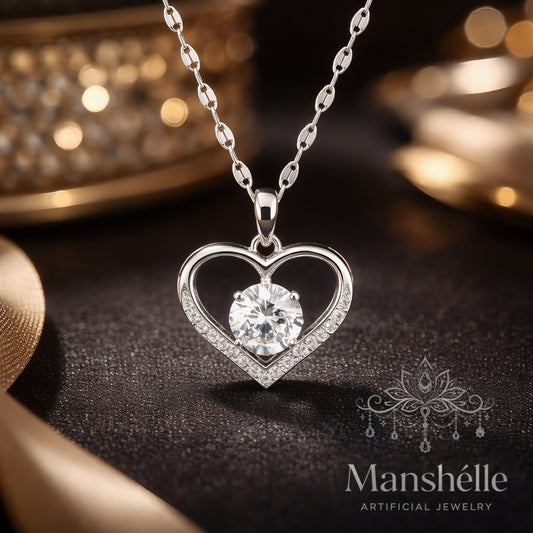 Manshélle - Amour Halo Heart Pendant Necklace