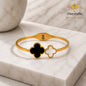 Manshélle Noir Clover Luxe Bangle Bracelet