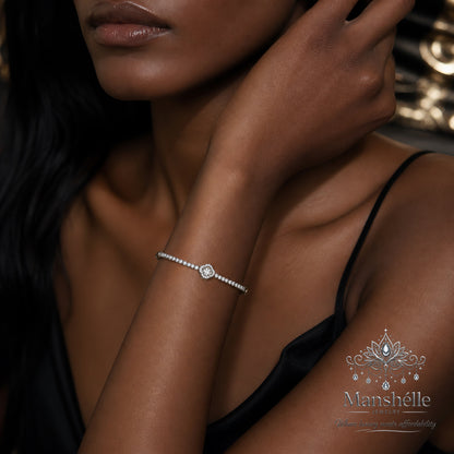 Manshélle Celestia Clover Tennis Bracelet