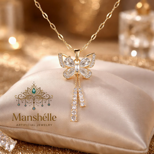 Manshélle - Éclat Flutter Drop Pendant Necklace