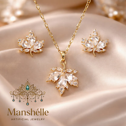 Manshélle - Aurora Maple Crystal Pendant Set