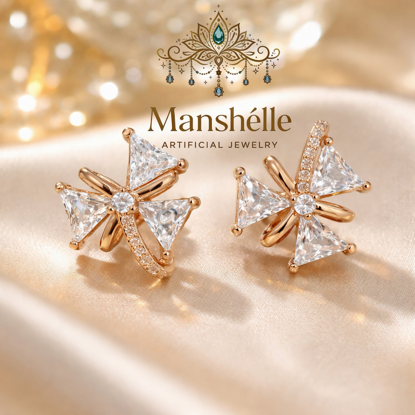 Manshélle - Aurora Prism Crystal Earrings