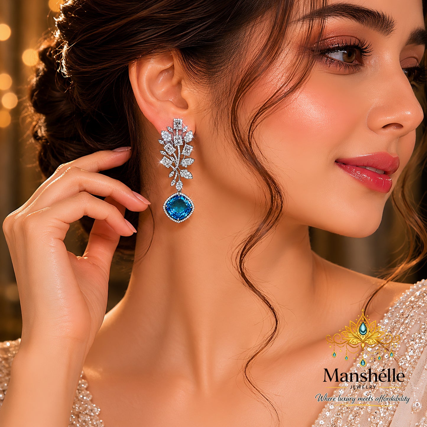 Azure Royale Statement Earrings