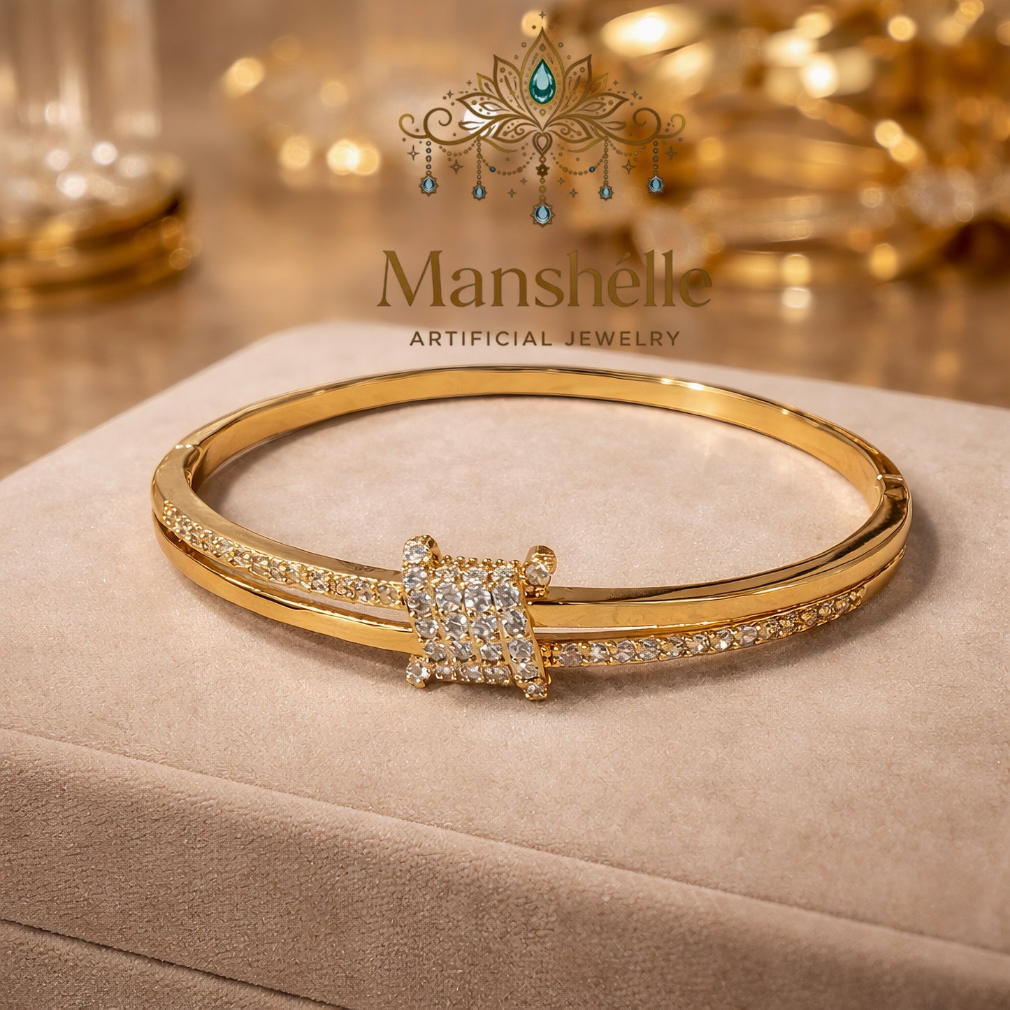 Manshélle - Royal Sparkle Bangle & Ring Set