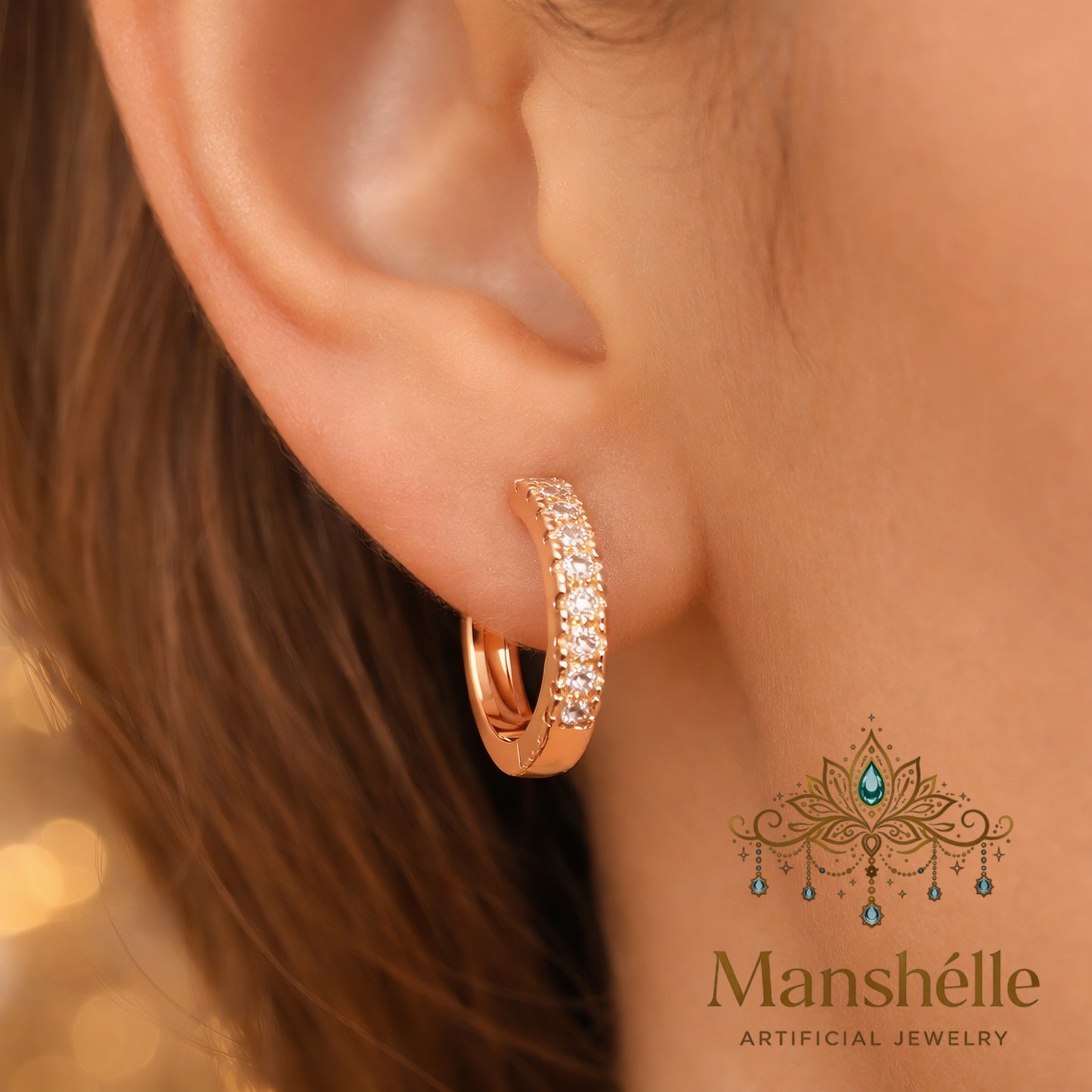 Manshélle - Aurelia Crystal Hoop Earrings