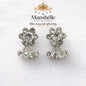 Manshélle - Crystal Cascade Bloom Drop Earrings