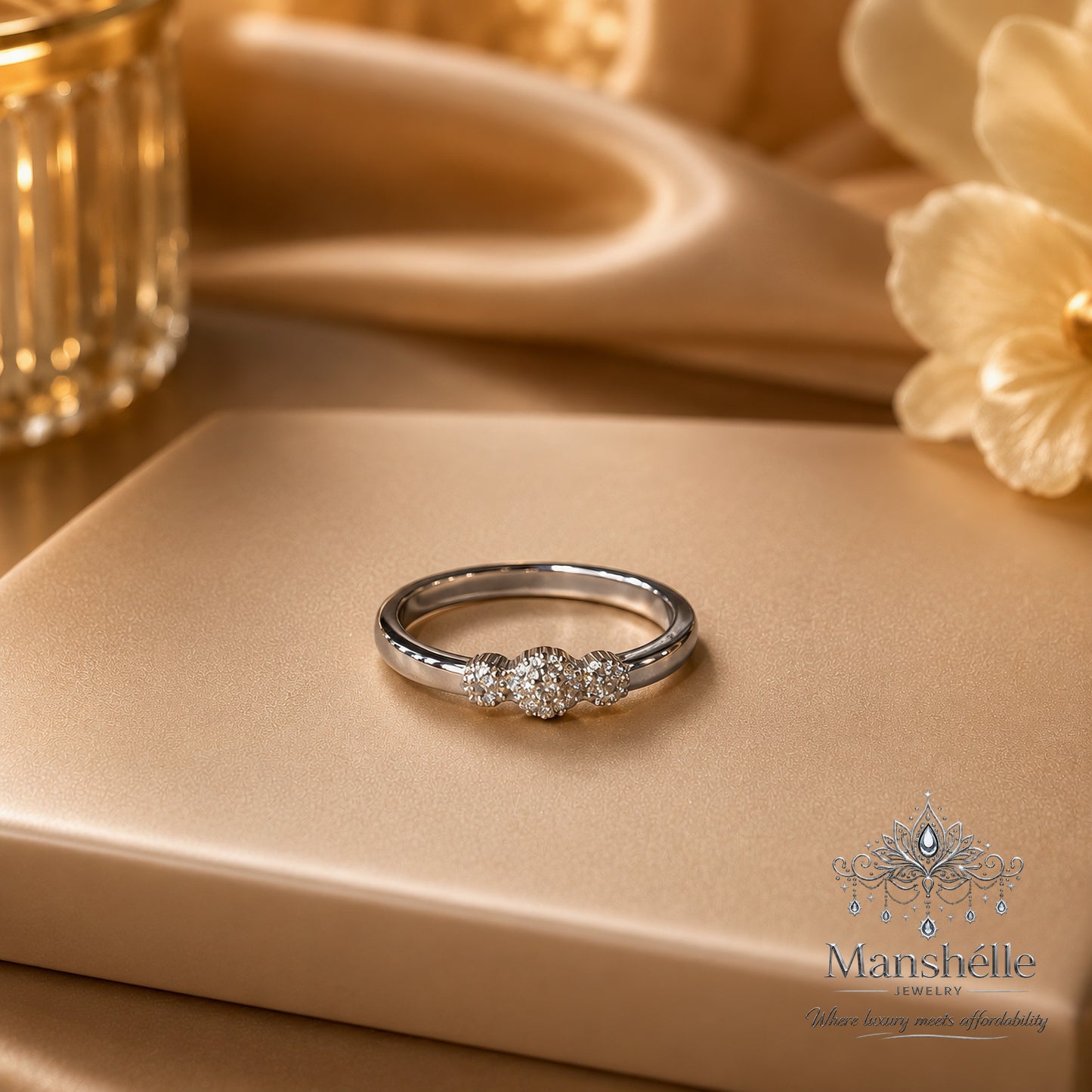 Manshélle Celestia Sparkle Bangle & Ring Set