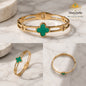 Manshélle Emerald Clover Luxe Bangle Bracelet