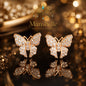 Manshélle - Golden Flutter Crystal Butterfly Earrings