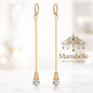 Manshélle - Aurora Drop Crystal Chain Earrings