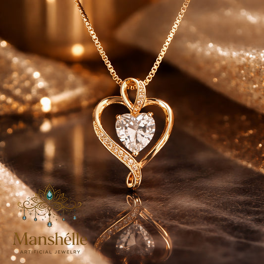 Manshélle - Veloura Infinity Heart Pendant Necklace