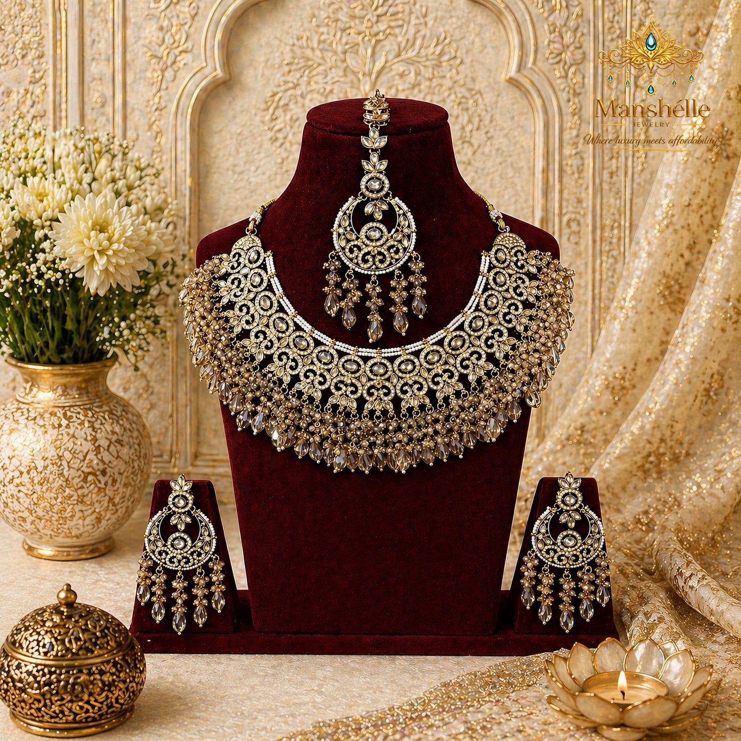 Manshélle Royal Noor Bridal Statement Jewelry Set