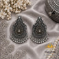 Zehra Royal Antique Oxidized Statement Jhumka Earrings