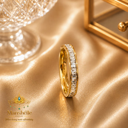 Manshélle Celeste Gold Crystal Ring