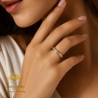 Manshélle Celeste Gold Crystal Ring