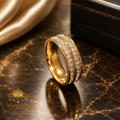 Manshélle Celestia Dual Row Crystal Ring