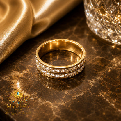 Manshélle Celestia Dual Row Crystal Ring
