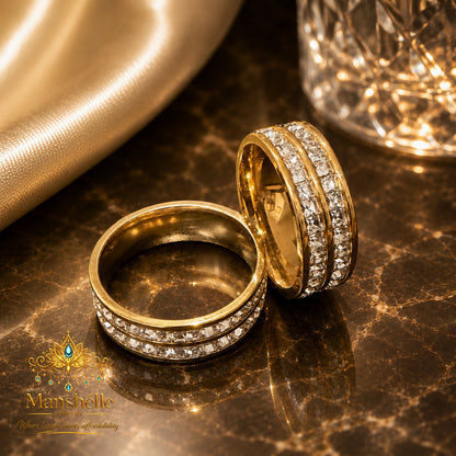 Manshélle Celestia Dual Row Crystal Ring