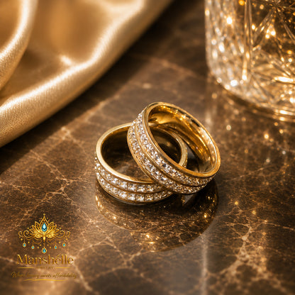Manshélle Celestia Dual Row Crystal Ring