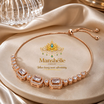 Manshélle Rosé Radiance Adjustable Bracelet