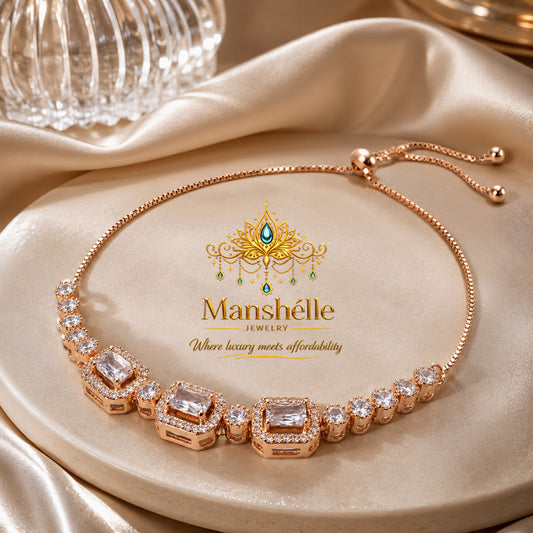 Manshélle Rosé Radiance Adjustable Bracelet